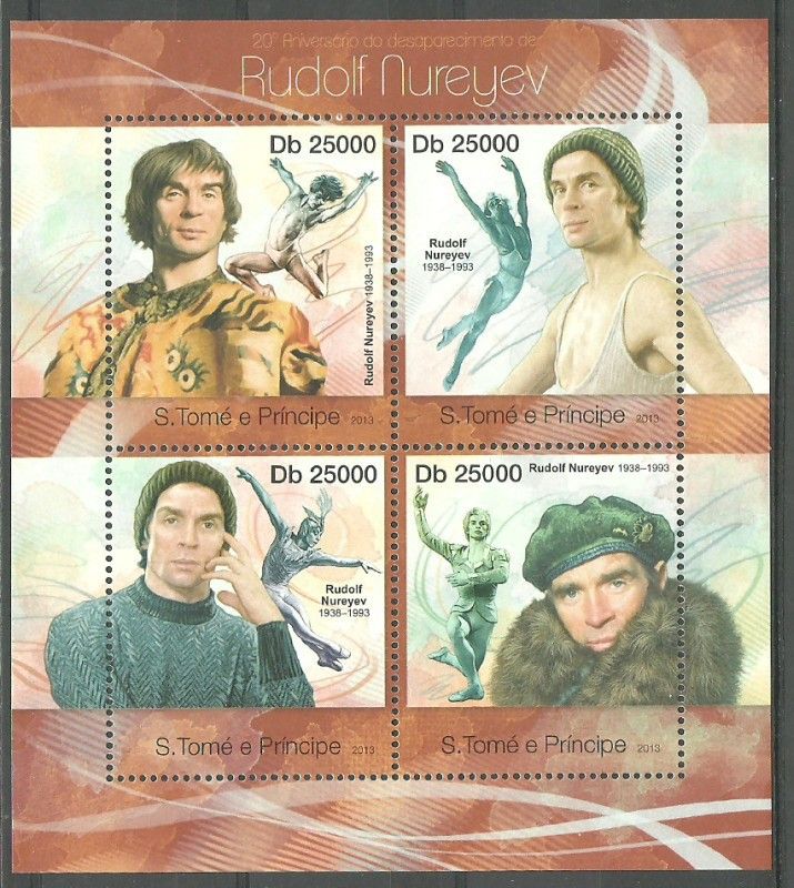 Znaczek Wyspy Św. Tomasza i Książęca 2013 Mi ark 5036-5039 Czyste **