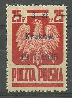 Znaczek Polska 1945 Mi 390VI Fi 352 Czyste **