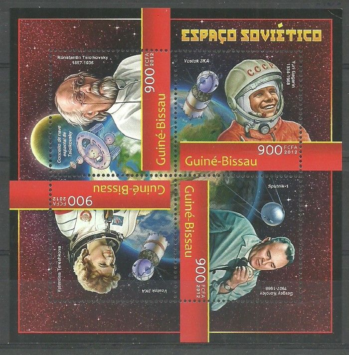 Znaczek Gwinea Bissau 2012 Mi ark 6312-6315 Czyste **