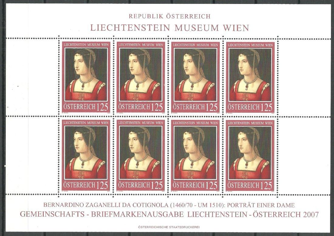 Znaczek Austria 2007 Mi ark 2641 Czyste **