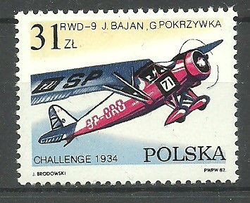 Znaczek Polska 1982 Mi 2807 err Fi 2659 B1 Czyste **