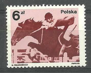 Znaczek Polska 1983 Mi 2863 err Fi 2715 B1 Czyste **