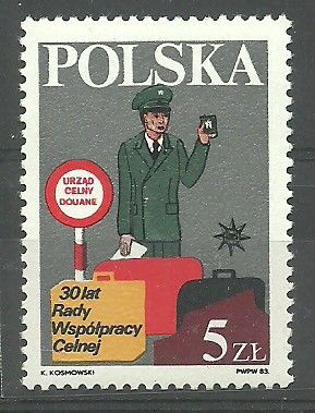 Znaczek Polska 1983 Mi 2867 err Fi 2719 B1 Czyste **