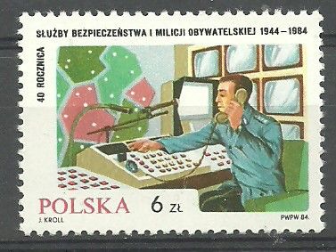 Znaczek Polska 1984 Mi 2938 err Fi 2790 B1 Czyste **