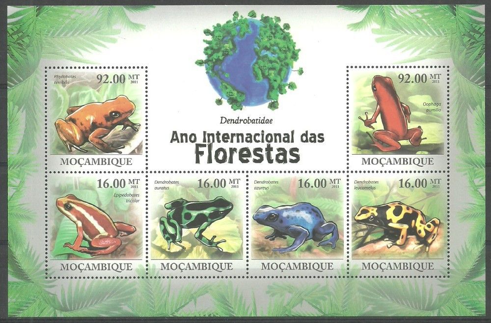 Znaczek Mozambik 2011 Mi ark 4300-4305 Czyste **