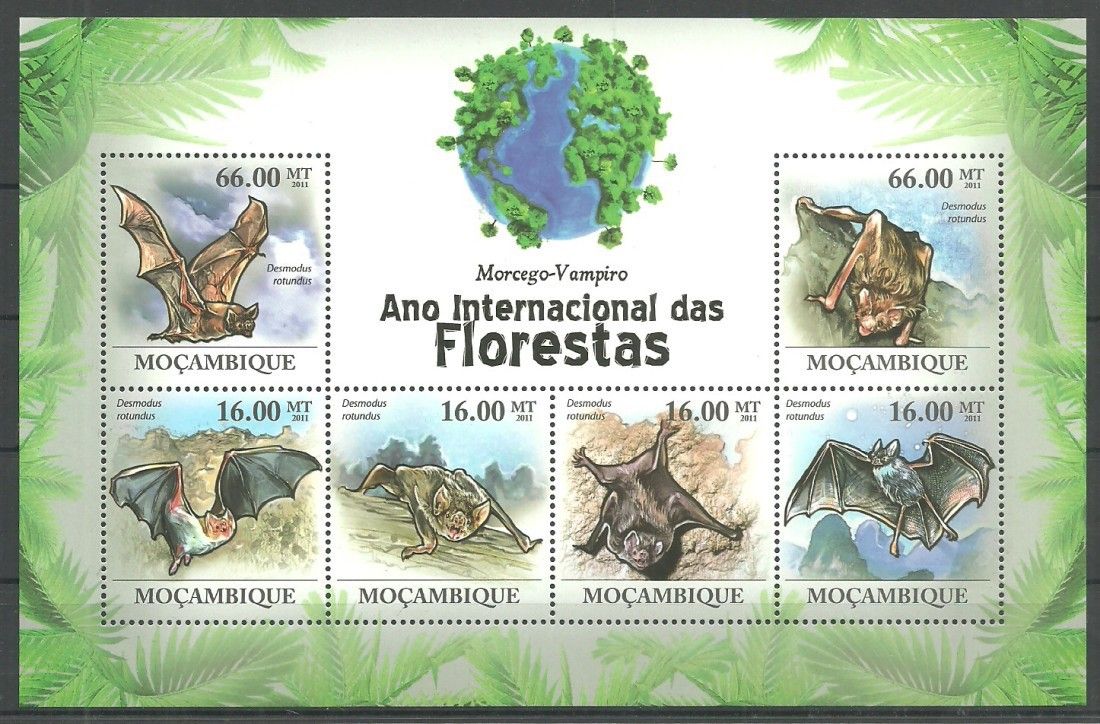 Znaczek Mozambik 2011 Mi ark 4391-4396 Czyste **