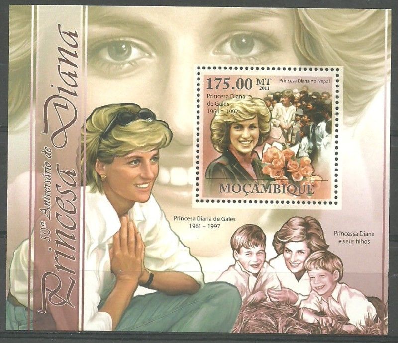 Znaczek Mozambik 2011 Mi bl 442 Czyste **