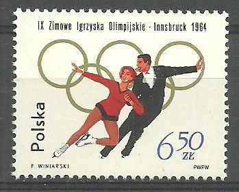 Znaczek Polska 1964 Mi 1464 Fi 1316 Czyste **