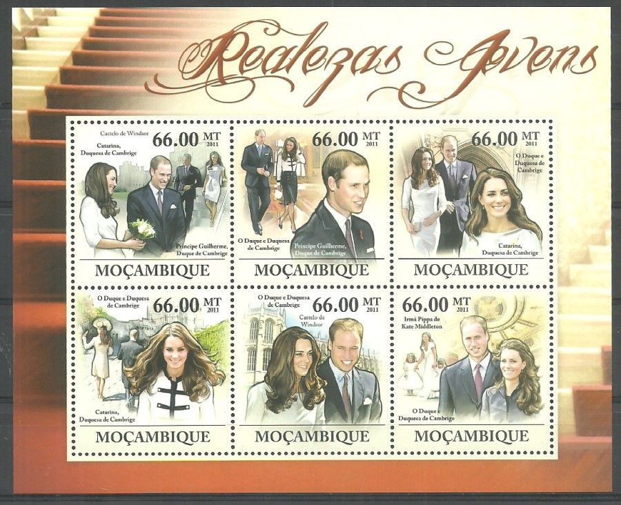Znaczek Mozambik 2011 Mi ark 5442-5447 Czyste **