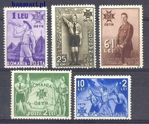 Znaczek Rumunia 1935 Mi 484-488 Stemplowane