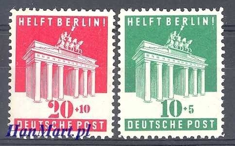 Znaczek Niemcy 1948 Mi 101-102 Czyste **
