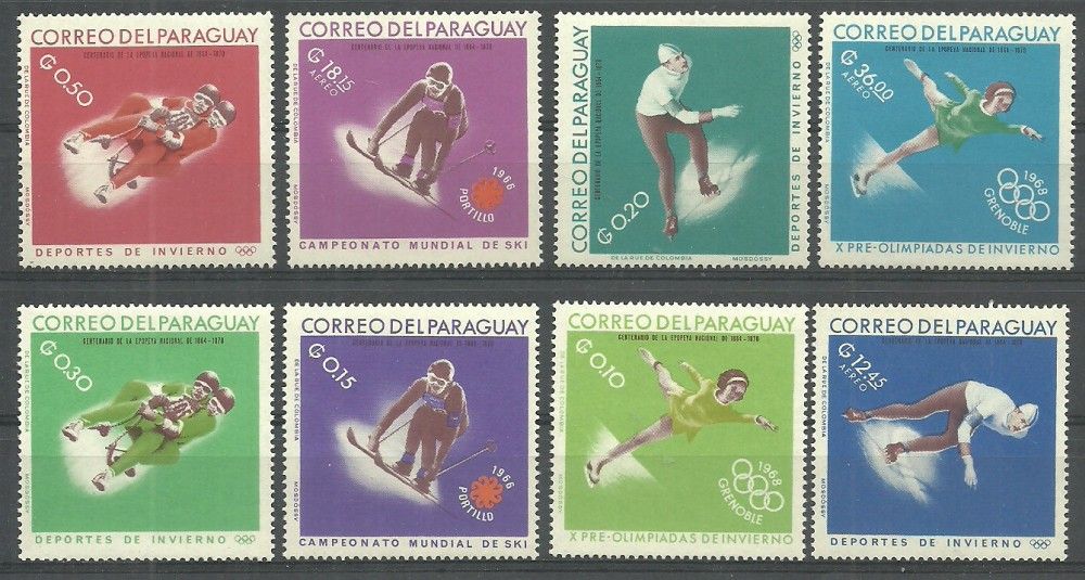 Znaczek Paragwaj 1966 Mi 1634-1641 Czyste **