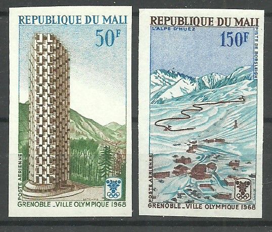 Znaczek Mali 1968 Mi 160-161B Czyste **