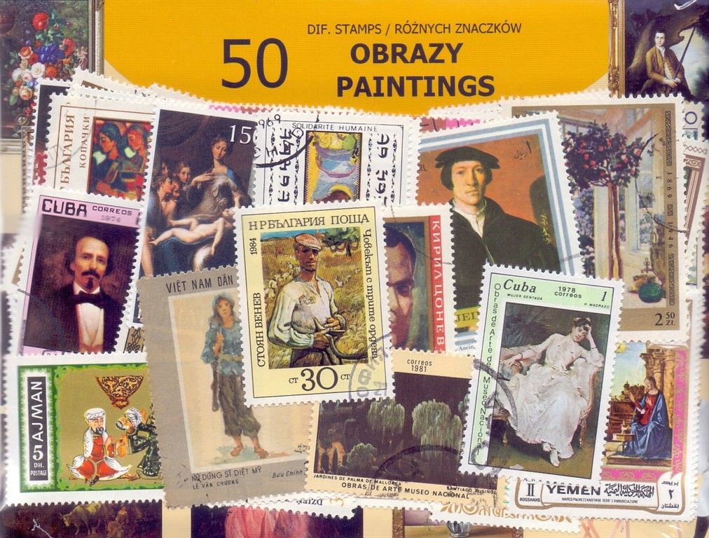 Znaczek OBRAZY 50 znaczków
