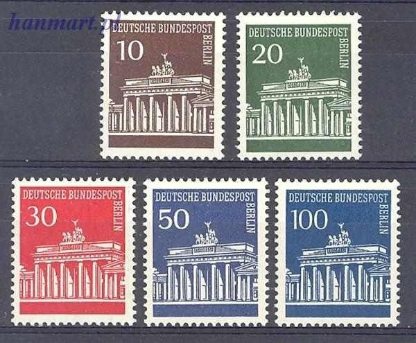 Znaczek Berlin Niemcy 1966 Mi 286-290 Czyste **