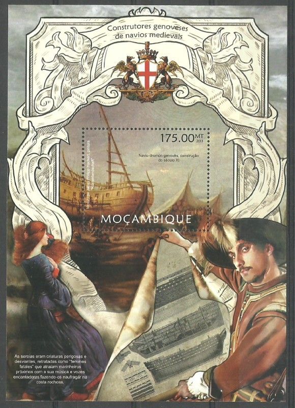 Znaczek Mozambik 2013 Mi bl 712 Czyste **