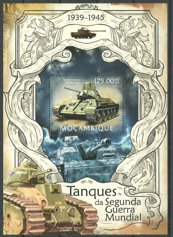 Znaczek Mozambik 2013 Mi bl 715 Czyste **
