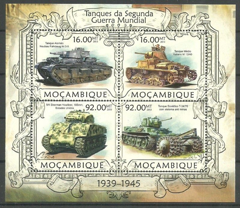 Znaczek Mozambik 2013 Mi ark 6319-6322 Czyste **