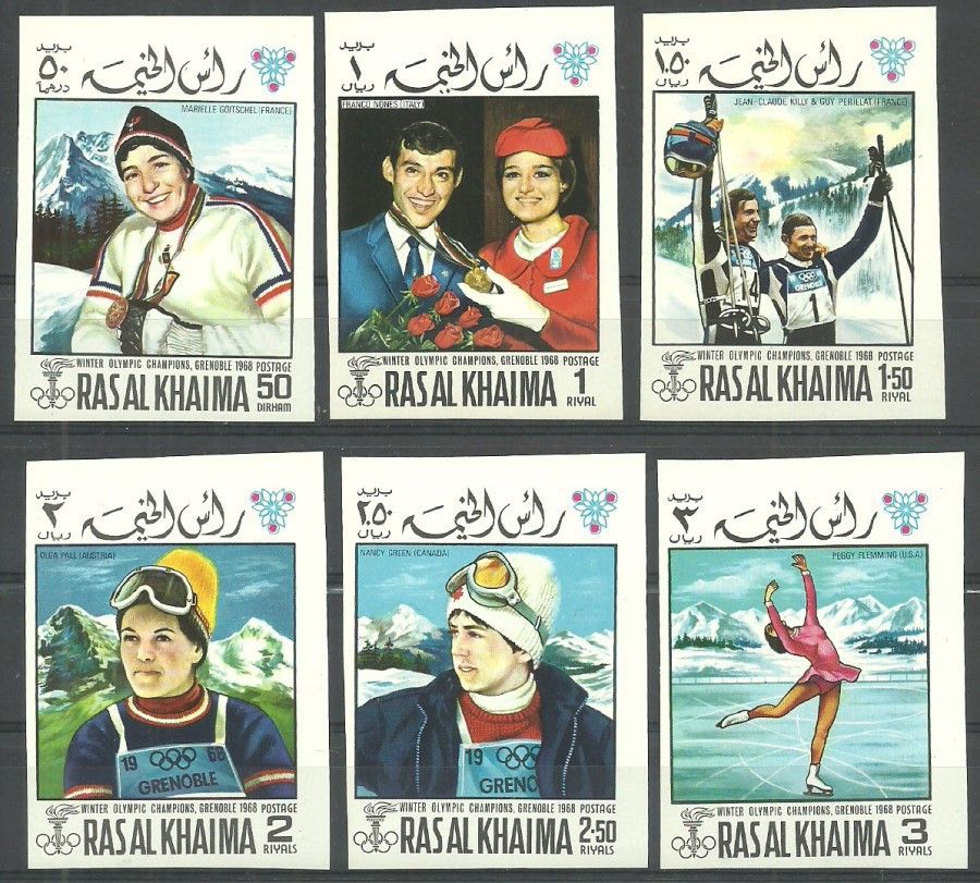 Znaczek Ras Al Khaimah 1968 Mi 253-258B Czyste **
