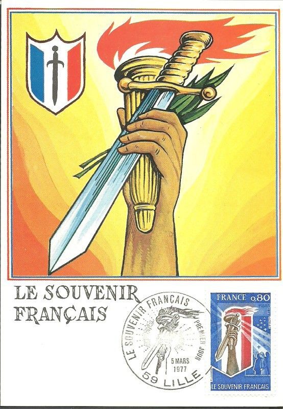 Znaczek Francja 1977 Mi 2016 Karta Max
