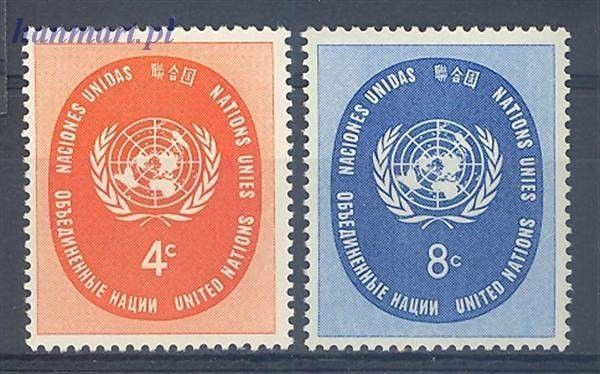 Znaczek Narody Zjednoczone Nowy Jork 1958 Mi 70-71 Czyste **
