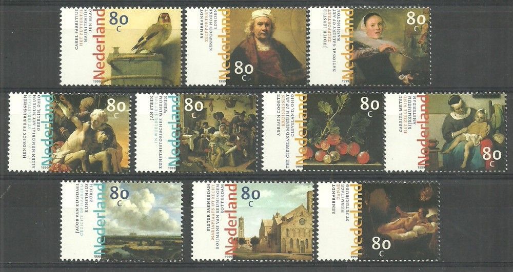 Znaczek Holandia 1999 Mi 1720-1729 Czyste **