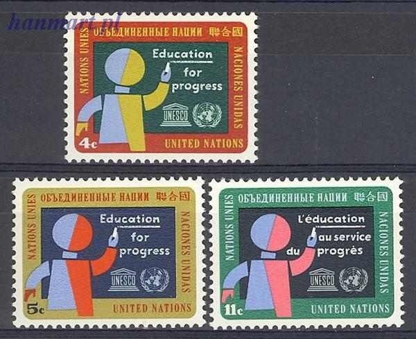 Znaczek Narody Zjednoczone Nowy Jork 1964 Mi 145-147 Czyste **
