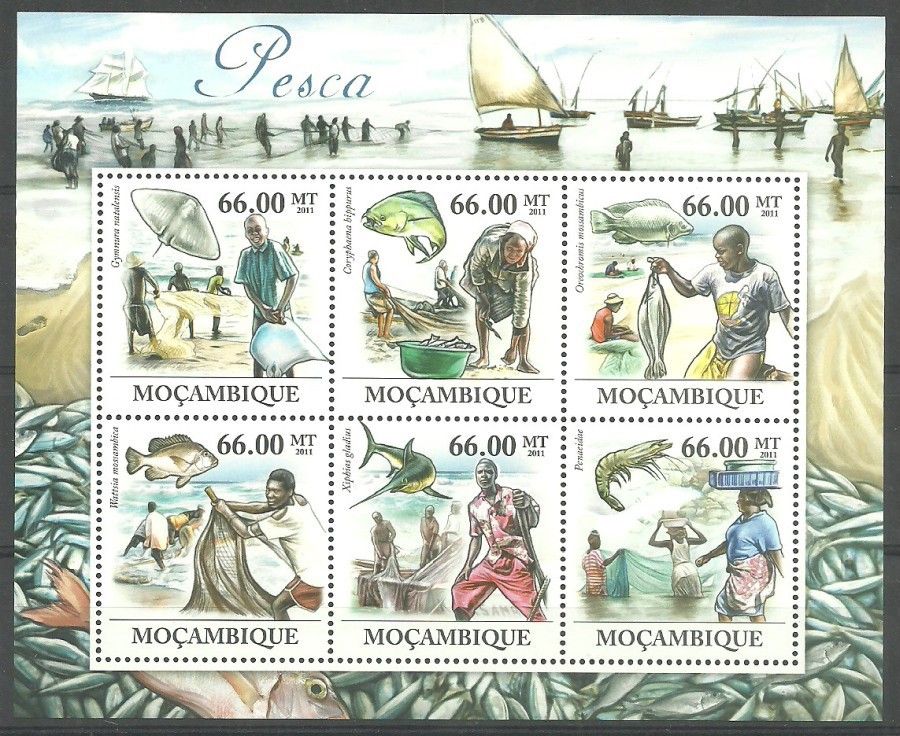 Znaczek Mozambik 2011 Mi ark 5365-5370 Czyste **