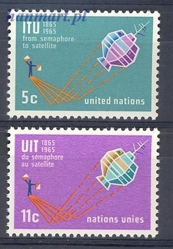 Znaczek Narody Zjednoczone Nowy Jork 1965 Mi 152-153 Czyste **