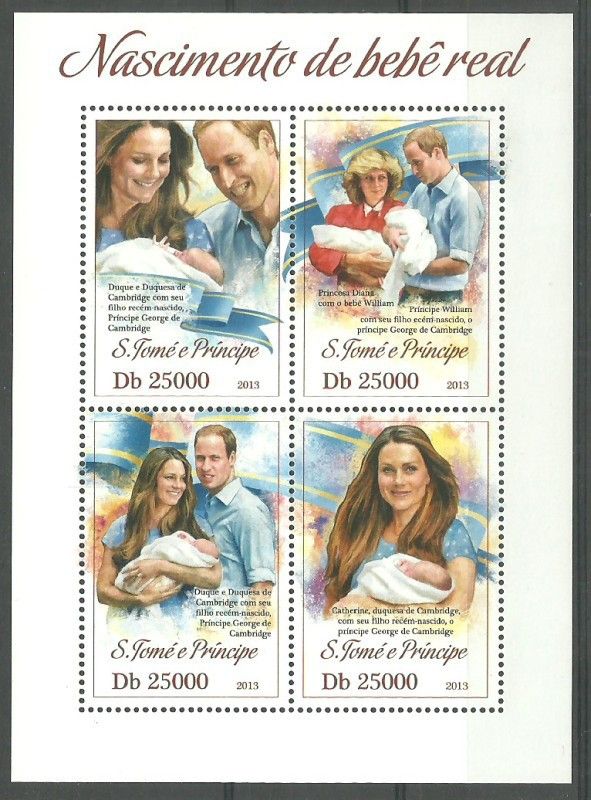 Znaczek Wyspy Św. Tomasza i Książęca 2013 Mi ark 5161-5164 Czyste **