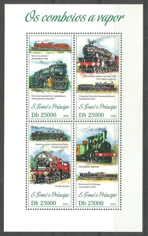 Znaczek Wyspy Św. Tomasza i Książęca 2013 Mi ark 5266-5269 Czyste **