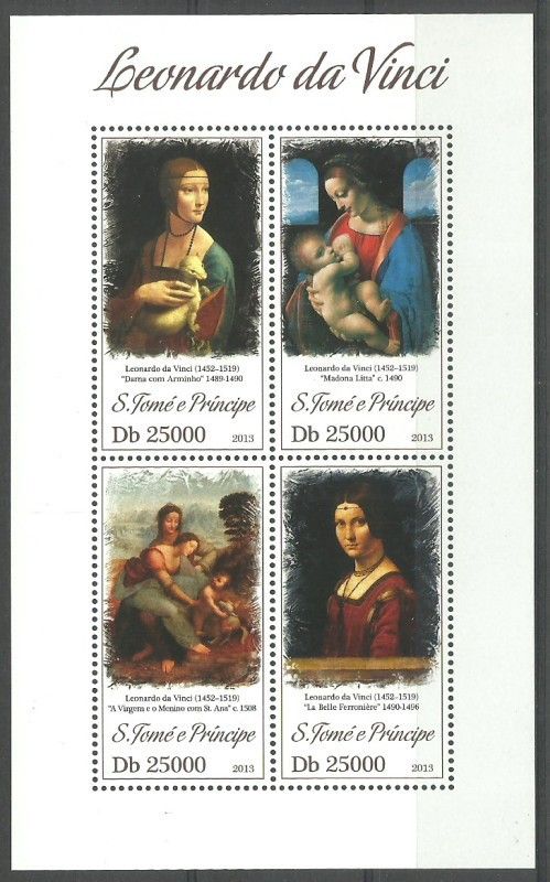 Znaczek Wyspy Św. Tomasza i Książęca 2013 Mi ark 5306-5309 Czyste **