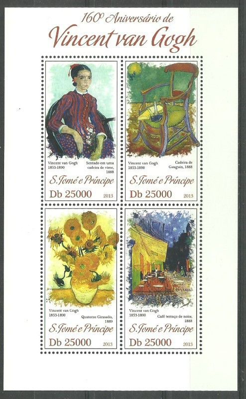 Znaczek Wyspy Św. Tomasza i Książęca 2013 Mi ark 5316-5319 Czyste **