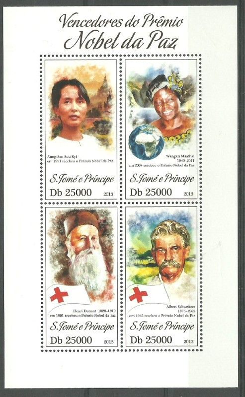 Znaczek Wyspy Św. Tomasza i Książęca 2013 Mi ark 5326-5329 Czyste **