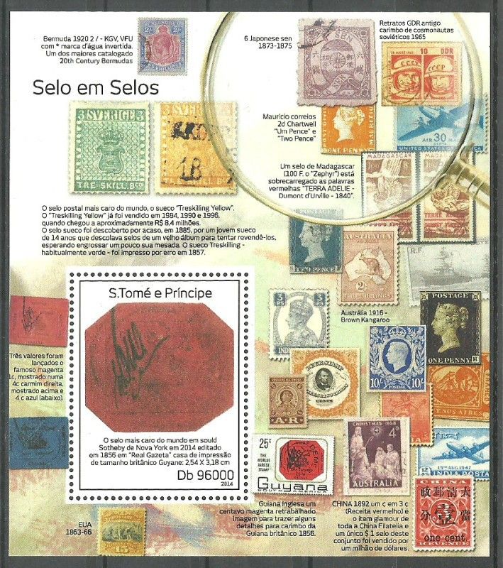 Znaczek Wyspy Św. Tomasza i Książęca 2014 Mi bl 982 Czyste **
