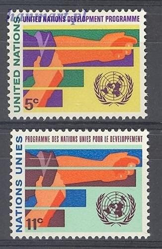 Znaczek Narody Zjednoczone Nowy Jork 1967 Mi 174-175 Czyste **