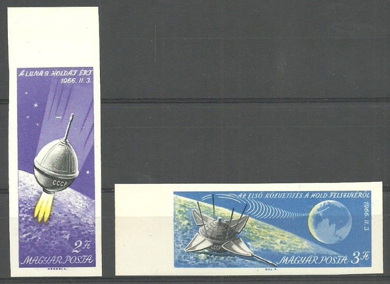 Znaczek Węgry 1966 Mi 2218-2219B Czyste **