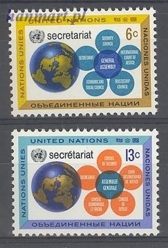 Znaczek Narody Zjednoczone Nowy Jork 1968 Mi 196-197 Czyste **