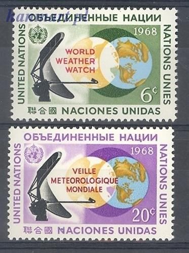 Znaczek Narody Zjednoczone Nowy Jork 1968 Mi 204-205 Czyste **