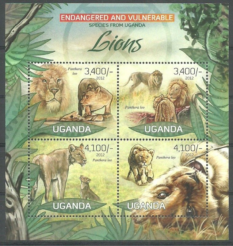 Znaczek Uganda 2012 Mi ark 2975-2978 Czyste **