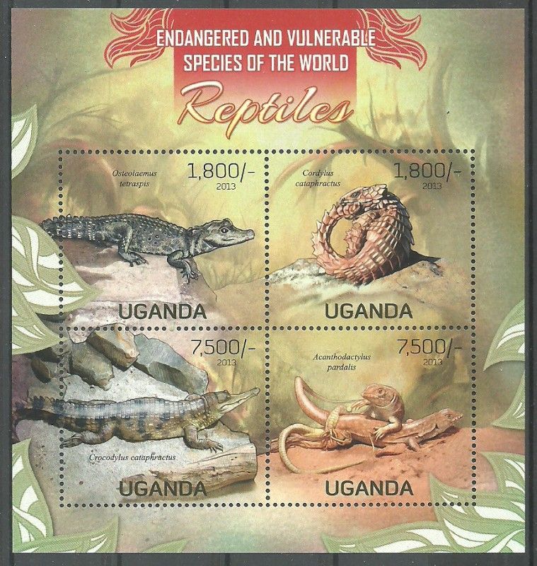 Znaczek Uganda 2013 Mi ark 3025-3028 Czyste **