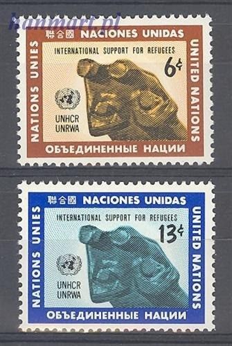 Znaczek Narody Zjednoczone Nowy Jork 1971 Mi 232-233 Czyste **