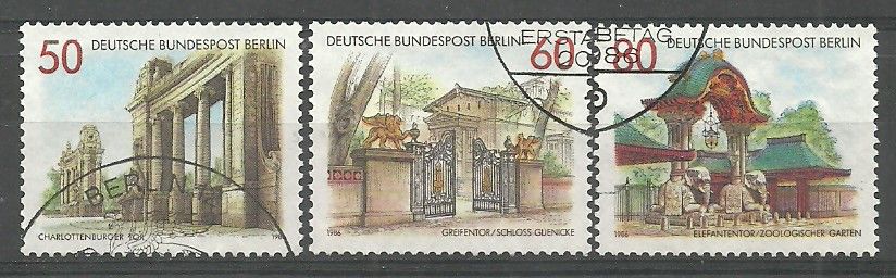 Znaczek Berlin, Niemcy 1986 Mi 761-763 Stemplowane