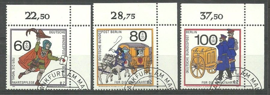 Znaczek Berlin, Niemcy 1989 Mi 852-854 Stemplowane