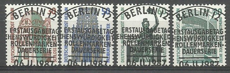 Znaczek Berlin, Niemcy 1987 Mi abo793-796 Stemplowane