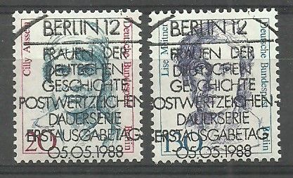 Znaczek Berlin, Niemcy 1988 Mi abo811-812 Stemplowane
