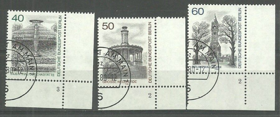 Znaczek Berlin, Niemcy 1980 Mi abo634-636 Stemplowane