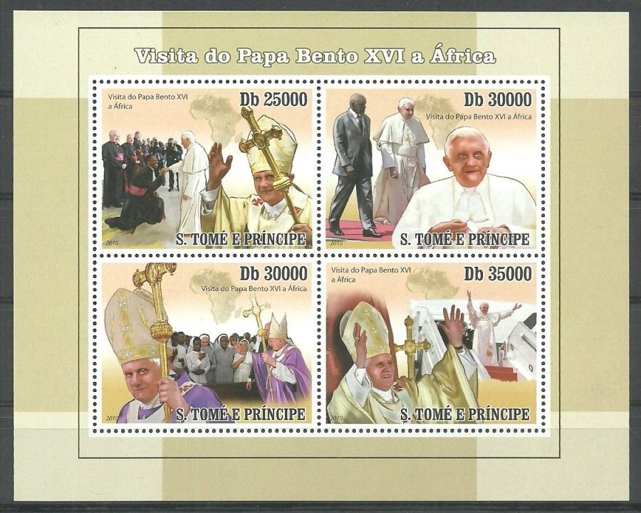 Znaczek Wyspy Św. Tomasza i Książęca 2010 Mi ark 4378-4381 Czyste **
