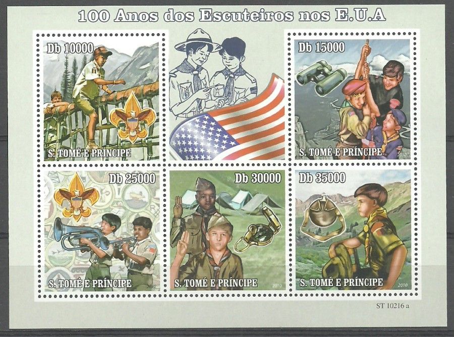 Znaczek Wyspy Św. Tomasza i Książęca 2010 Mi ark 4424-4428 Czyste **