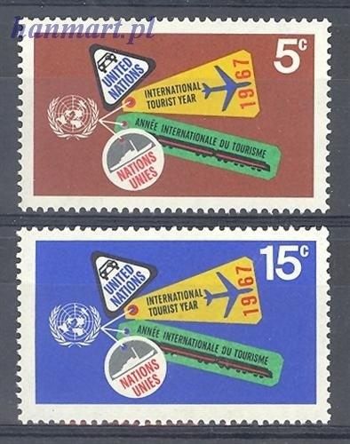 Znaczek Narody Zjednoczone Nowy Jork 1967 Mi 185-186 Czyste **